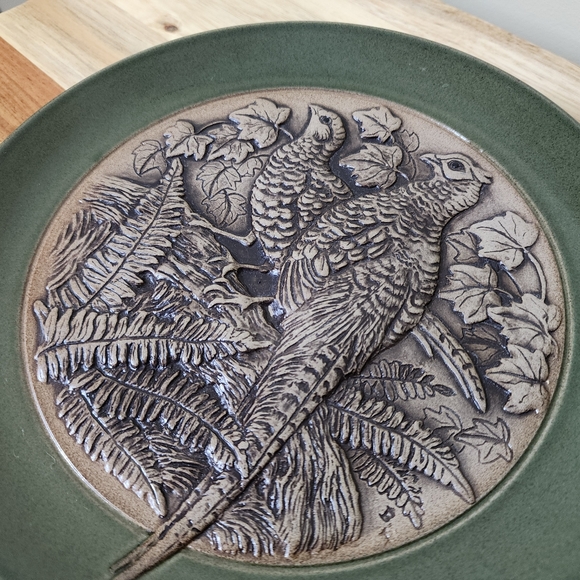Set of 2 Vintage Poole England Pheasant Wall Decor Plates - No.68/No.36 of 5000 - Picture 3 of 10